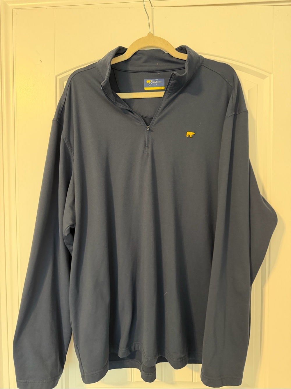 Jack Nicklaus Quarter-Zip Pullover - Navy with Yellow Logo